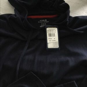 Polo Ralph Lauren Mens LS Hooded Tee XL Navy Modal